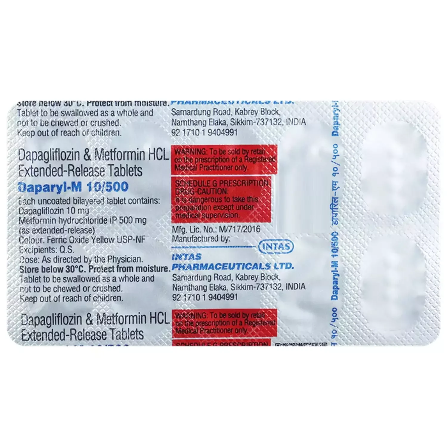 Daparyl-M 10/1000 Tablet 10