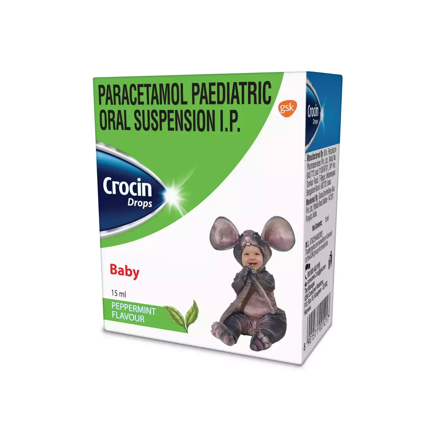 CROCIN BABY PEPPERMINT 15 ml Oral Drops