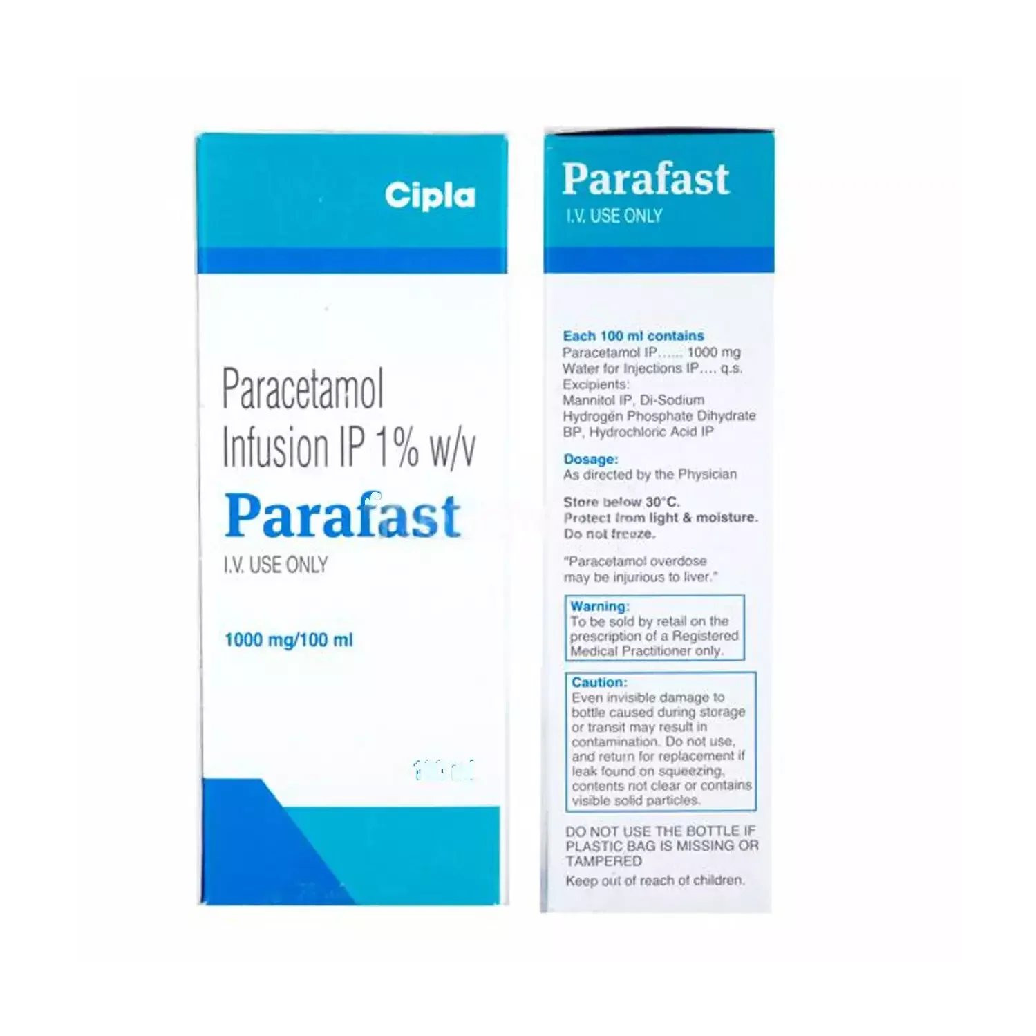 Parafast IV 1000 mg 100 ml Injection
