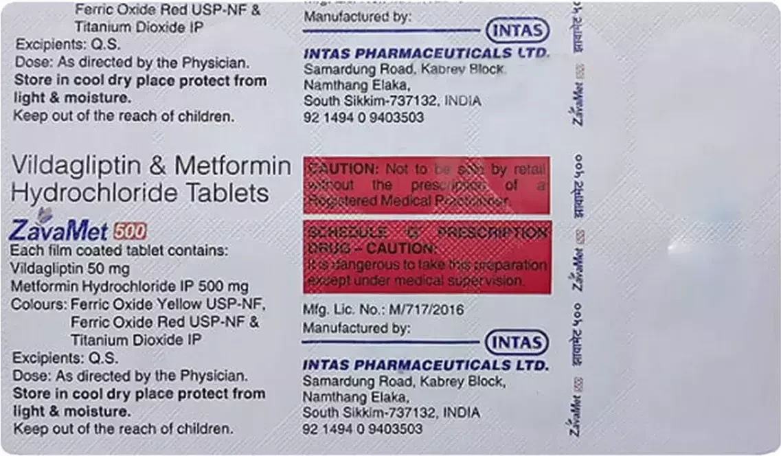 ZavaMet 500 Tablet 10