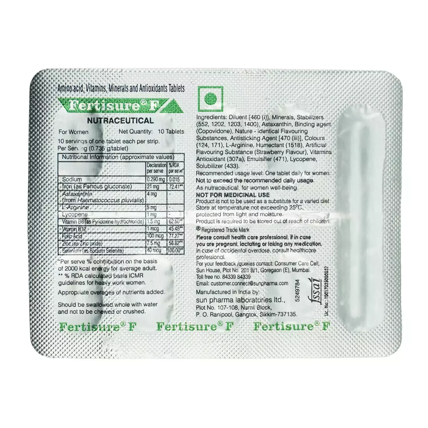 Fertisure F Women Tablet 10