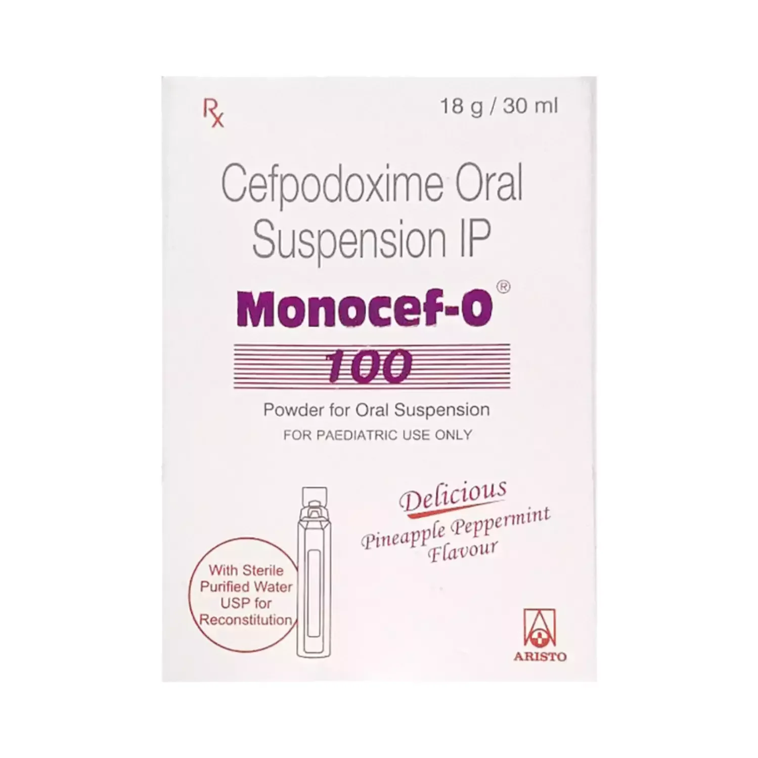 Monocef-O 100 Pineapple Peppermint 30 ml Suspension