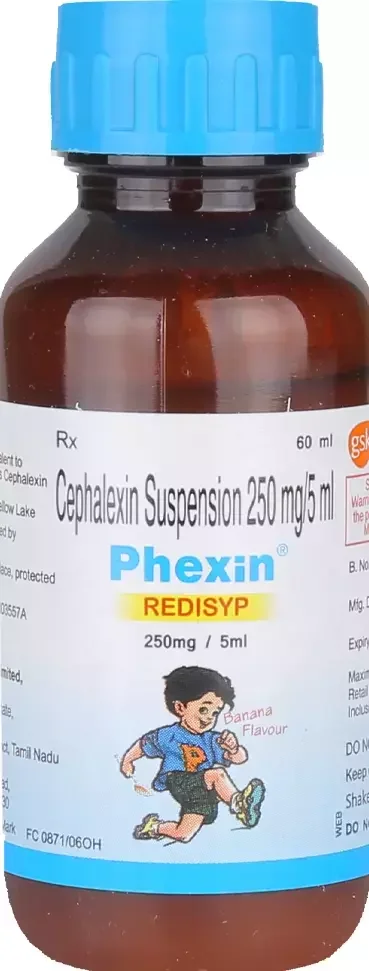 Phexin Redisyp 250 mg/5 ml Banana 60 ml Oral Suspension
