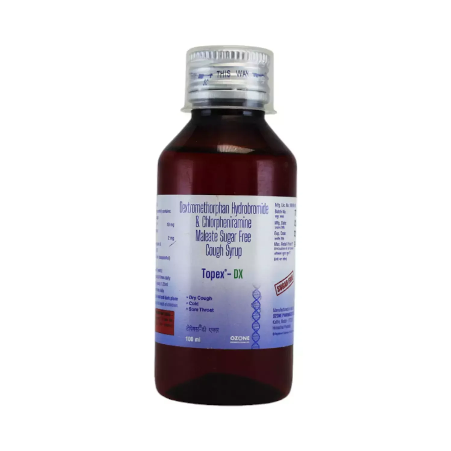 Topex-Dx Sugar Free 100 ml Syrup