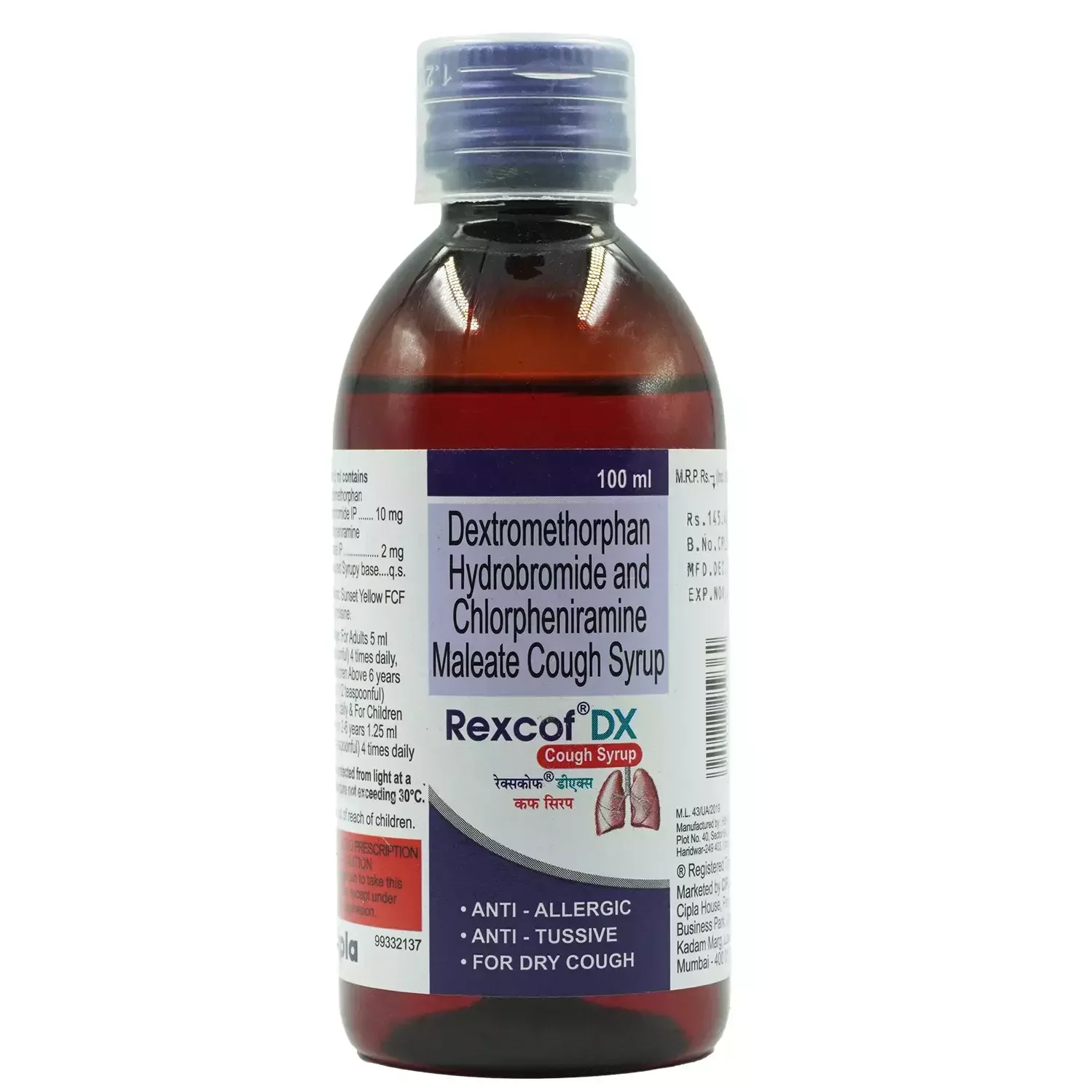 Rexcof DX 100 ml Syrup