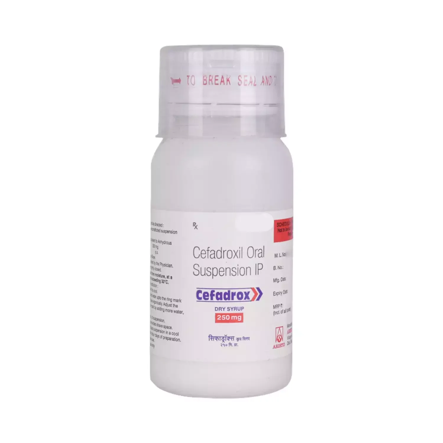 Cefadrox 250 mg 30 ml Dry Syrup
