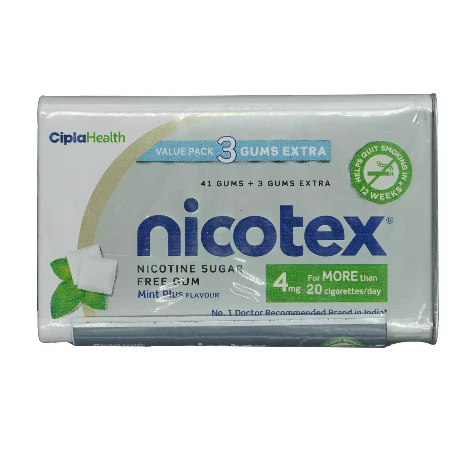 Nicotex Nicotine Gum 4mg Chewing Gums Mint Plus