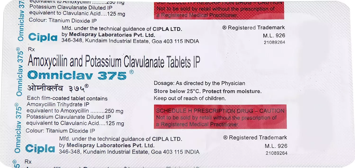 Omniclav 375 Tablet 6