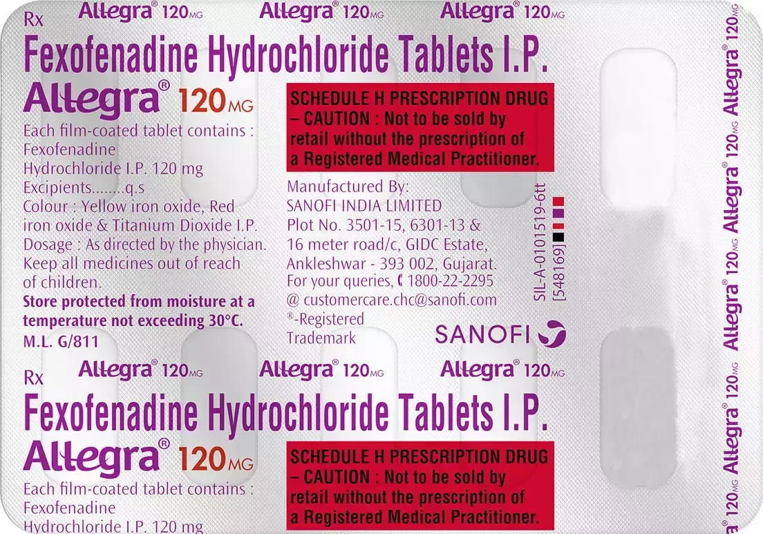 ALLEGRA 120 MG Tablet 10