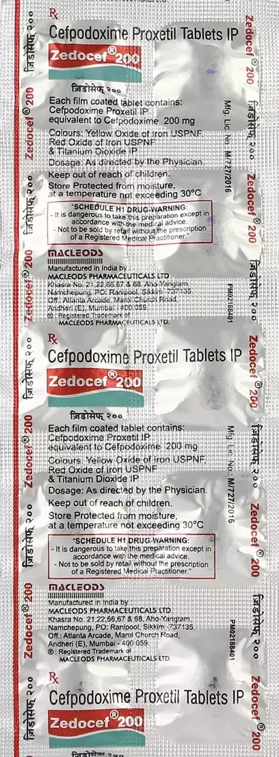 ZEDOCEF 200 Tablet 10