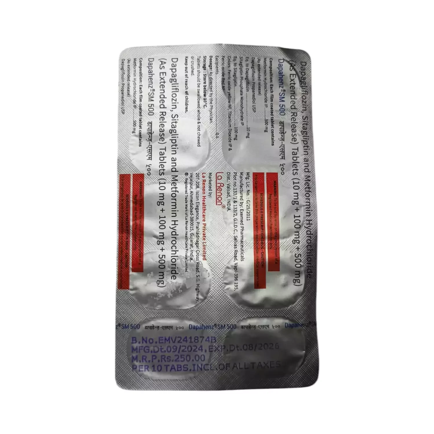 Dapahenz - Sm 1000mg Tablet 10
